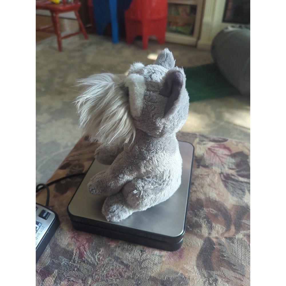 Vintage Russ Berrie Candie Pups Mini Grey Schnauzer Plush Dog Stuffed Puppy - Picture 2 of 6